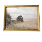 LIGHT FIR WOOD FRAMED NATURESCAPE #2 ART 15"