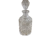 CUT GLASS DECANTER CRYSTAL 10.5"H