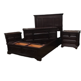 HAVERTYS 5 PC. SET (DRESSER/MIRROR/2 NIGHTSTANDS BEDROOM CHERRY WOOD QUEEN