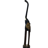 ELEPHANT WITH WOOD CARVINGS HOME DECOR BLACK 58"H