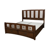 KING SIZE WITH 2 DRAWERS BED BROWN