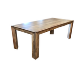 RECTANGULAR WOOD DINING TABLE 86"