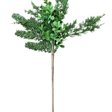 REAL TOUCH BOXWOOD AND MIXED PINE PICK HOME DECOR 18"