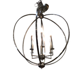 WITH 6 LIGHTS CHANDELIER CHROME