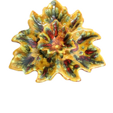 3 SECTION PLATE/ DIP BOWL WITH LEAF DESIGN HOLIDAY DECOR 13 X 13