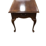 ETHAN ALLEN WITH ONE DRAWER END TABLE BROWN 24H X 22W X 26D