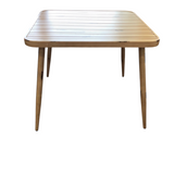 METAL/ALUMINIUM SQUARE TABLE DINING TABLE DISTRESSED WHITE 30H X 36W X 36D
