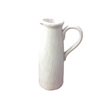 CERAMIC CRACKLED PITCHER HOME DECOR WHITE 14"