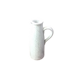 CERAMIC CRACKLED PITCHER HOME DECOR WHITE 11"