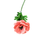 REAL TOUCH BUTTERCUP WILDFLOWER FLORAL/GREENERY DARK PINK 20.5"