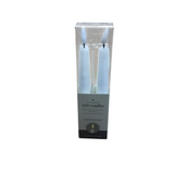 SET OF 2 LED DRIPTAPER CANDLE W/TIMER HOLIDAY DECOR WHITE 8"