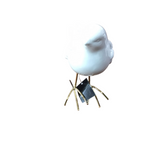 PORCELAIN BIRD WITH GOLD LEGS HOLIDAY DECOR WHITE