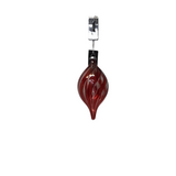 GLASS SWIRLED ORNAMENT #2 HOLIDAY DECOR RED/CLEAR