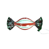 GLASS CANDY ORNAMENT #3 HOLIDAY DECOR RED/GREEN