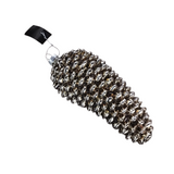 PINECONE ORNAMENT HOLIDAY DECOR ANTIQUE SILVER 7.5"