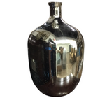 METALLIC BOTTLE VASE HOME DECOR SILVER 21.75