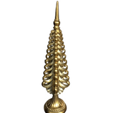 RESIN CHRISTMAS TREE HOLIDAY DECOR SILVER&GOLD 17"