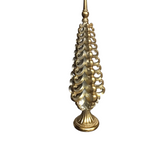 RESIN CHRISTMAS TREE HOLIDAY DECOR SILVER&GOLD 13.75