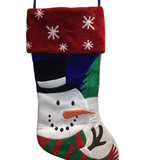 EXTRA LARGE STOCKING WITH SNOWMAN HOLIDAY DECOR 42H X 21W