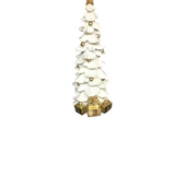 GLITTERED RESIN TREE WITH GIFTS HOLIDAY DECOR WHITE/GOLD 16.5