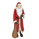 TRADITIONAL RESIN SANTAS WITH CABLE KNIT COAT HOLIDAY DECOR