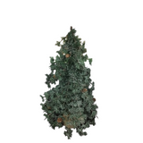 GLITTERED SNOWY PINE TREE WITH PINECONES IN BURLAP POT HOLIDAY DECOR 25"