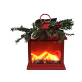 FIRELIGHT LANTERN ORN, GIFT BOX HOLIDAY DECOR RED 4.5 X 3.5 X 5.5