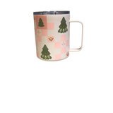 THE DARLING EFFECT COUNTRYSIDE CHRISTMAS INSULATED TUMBLER HOLIDAY DECOR PINK GREEN 14 OZ