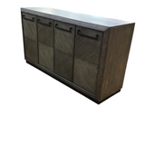 WITH 4 DOORS/2 DRAWERS/2 SHELVES SIDEBOARD TAUPE/BLACK