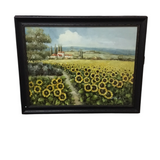 FRAMED FIELD OF SUNFLOWERS ART 44 X 56