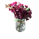LILAC PREMADE IN GLASS VASE FLORAL/GREENERY PINK 9.25