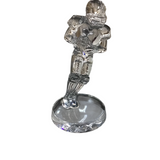 WATERFORD FOOTBALL PLAYER FIGURINE CRYSTAL 8"H