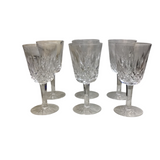 WATERFORD LISMORE EDITION SET OF 6 WINE STEMWARE 6"H
