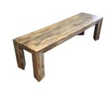 CROSSINGS-DOWNTOWN DINING BENCH BENCH NATURAL WOOD 18H X 64W X 18D