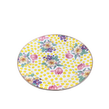 MCKENZIE CHILDS MC BUTTERCUP BREAD PLATE DINNERWARE YELLOW/WHITE/PINK 8"