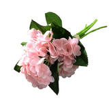 REAL TOUCH HYDRANGEA BUNDLE (6 STEMS) FLORAL/GREENERY PINK 13"