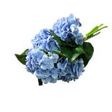 REAL TOUCH HYDRANGEA BUNDLE (6 STEMS) FLORAL/GREENERY BLUE 13"