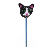 CAT FACE "MARACA" HOME DECOR BLACK 18"H
