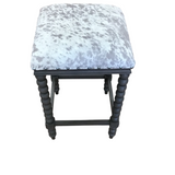 UTTERMOST FAUX HIDE STOOL BARSTOOL GRAY/WHITE 26H X 15W X 15D