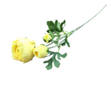 REAL TOUCH 3 HEAD RANUNCULUS STEM FLORAL/GREENERY YELLOW 21"