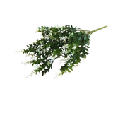 MINI LEAF & WHITE BERRIES BUSH FLORAL/GREENERY WHITE/GREEN 19"