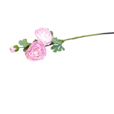 REAL TOUCH TRIPLE BLOOM RANUNCULUS STEM FLORAL/GREENERY PINK 25"