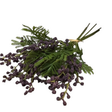 BERRY WITH FOLIAGE BUNDLE (6 STEMS) FLORAL/GREENERY PURPLE 15"