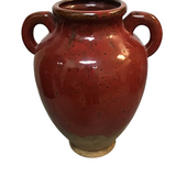 SOUTHERN LIVING POTTERY VASE/POT WITH HANDLES HOME DECOR RED 12"H