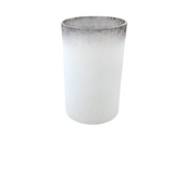 GREY CRACKLE /FROSTED CYLINDER MEDIUM HOME DECOR 5X7.5