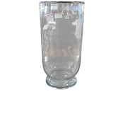 POTTERY BARN GLASS HURRICAN VASE CRYSTAL 14H X 7" DIAM..