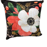 LOLOI MAGNOLIA PILLOW BLACK WHITE RED