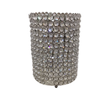 ROUND ACRYLIC BEAD CANDLE HOLDER HOME DECOR 10H X 7 DIAM..