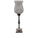 WITH ACRYLIC CRYSTALS BEAD/METAL PEDESTAL HOME DECOR 19H