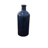 TUSCAN TALL VASE HOME DECOR BLUE 12H